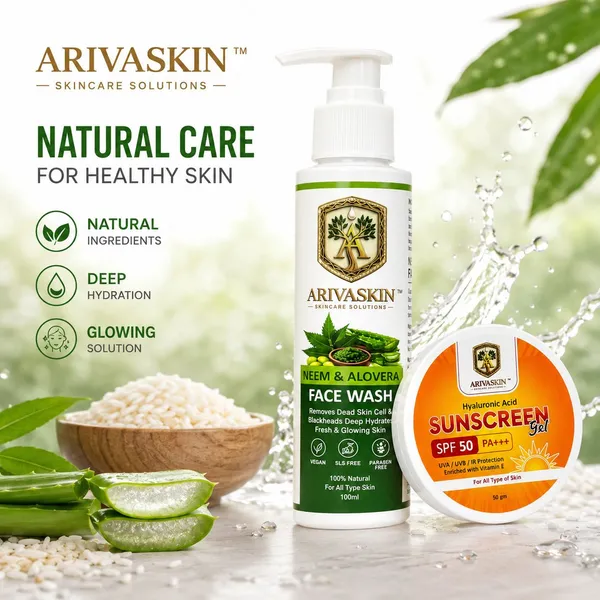 arivaskin_Combo_pack_of_Neem_&_Aloevera_face_wash_and_sunscreen_(2_Items_in_the_set)