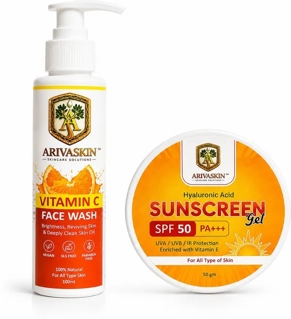 arivaskin_Vitamin_C_Face_Wash_&_SPF_50_Sunscreen_Gel_Combo_(2_Items_in_the_set)