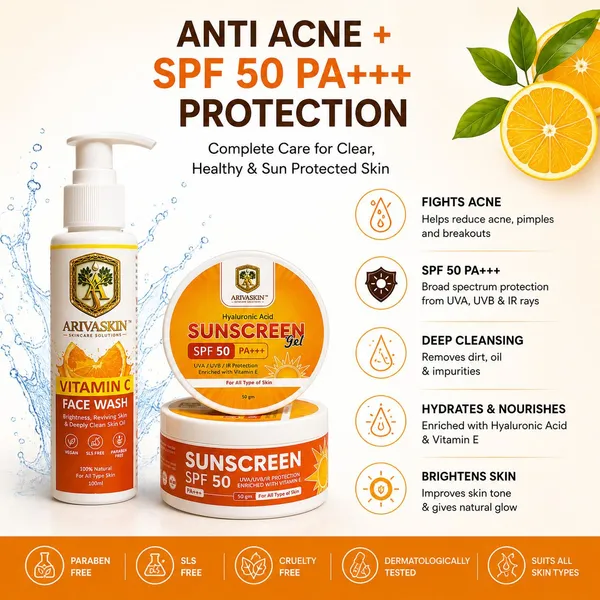 arivaskin_Vitamin_C_Face_Wash_&_SPF_50_Sunscreen_Gel_Combo_(2_Items_in_the_set)