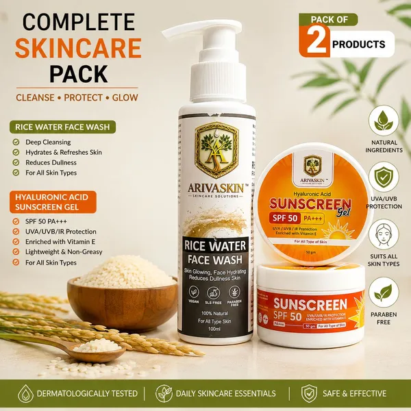 arivaskin_Rice_Water_Face_Wash_&_Sunscreen_Gel_Combo_(2_Items_in_the_set)