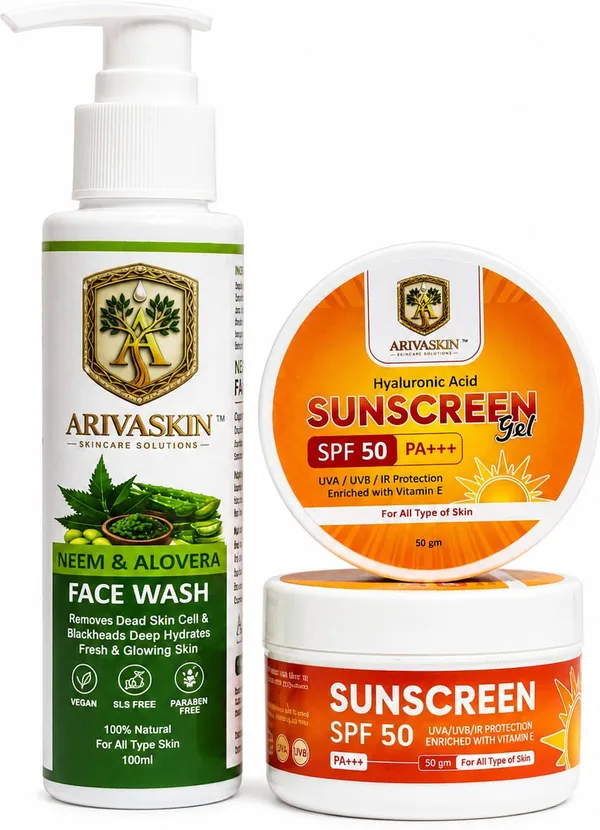 arivaskin_Neem_&_Aloevera_Face_Wash_Sunscreen_Gel_Combo_(2_Items_in_the_set)