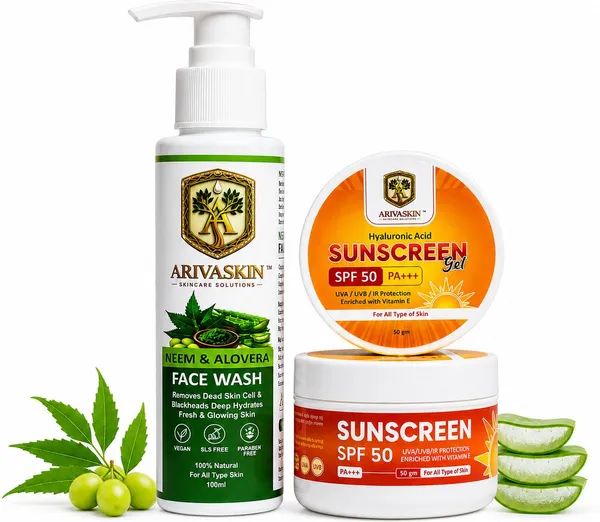 arivaskin_Neem_&_Aloevera_Face_Wash_Sunscreen_Gel_Combo_(2_Items_in_the_set)