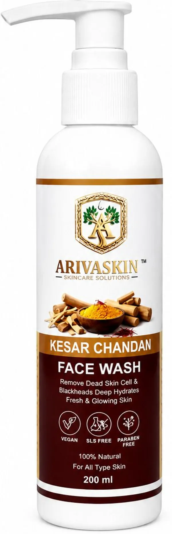 arivaskin_ARIVASKIN_Kesar_Chandan_Natural_for_Deep_Cleansing,_Hydration_&_Fresh_Glowing_Skin_Face_Wash_(200_ml)