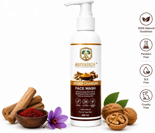 arivaskin_ARIVASKIN_Kesar_Chandan_Natural_for_Deep_Cleansing,_Hydration_&_Fresh_Glowing_Skin_Face_Wash_(200_ml)