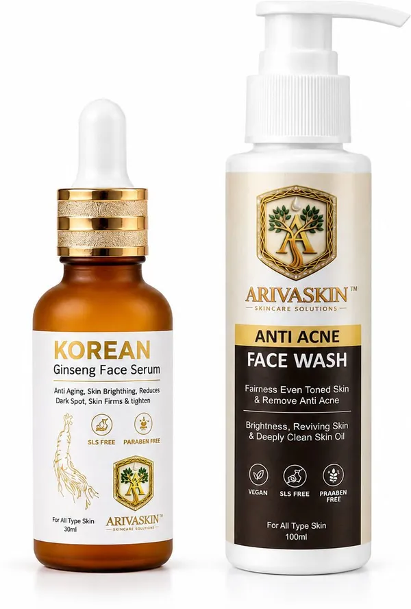 arivaskin_Anti_Acne_Face_Wash_&_Korean_Ginseng_Face_Serum_Combo_(130_ml)