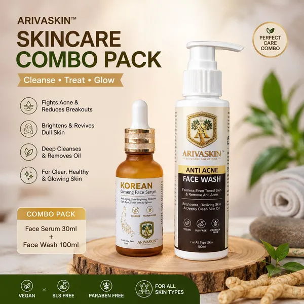 arivaskin_Anti_Acne_Face_Wash_&_Korean_Ginseng_Face_Serum_Combo_(130_ml)