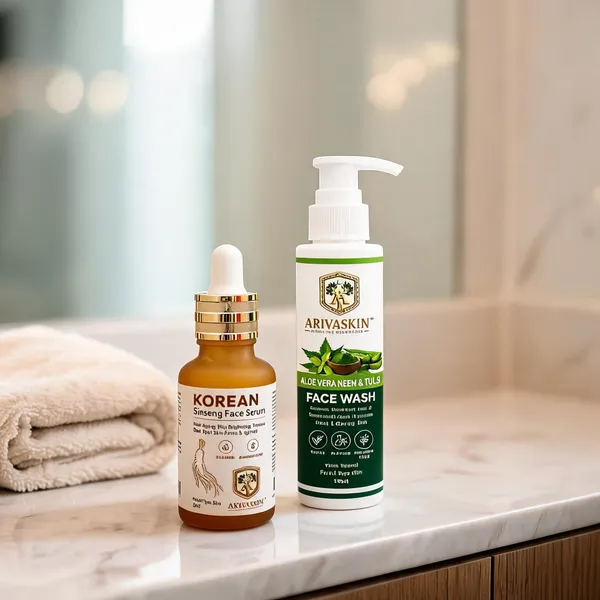 Korean_Ginseng_Serum_and_Aloe_Vera_Neem_Tulsi_Face_Wash_Combo