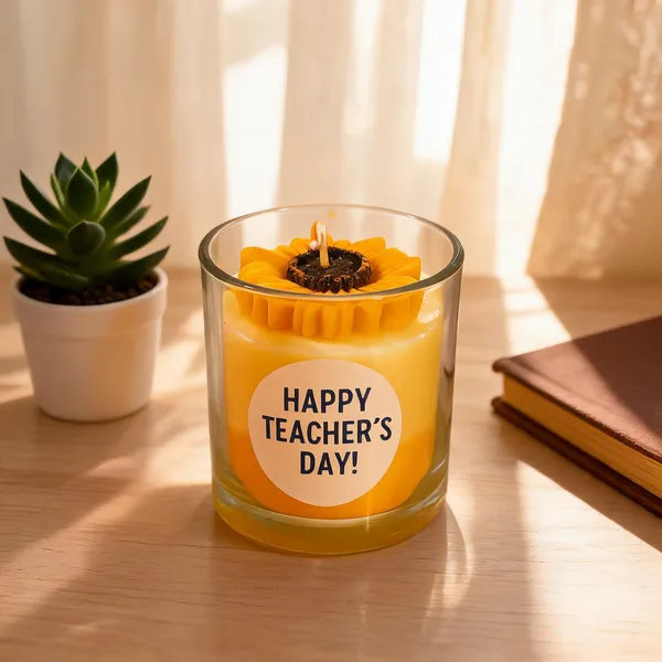 Soya_Wax_Floral_Sunflower_Glass_Candle