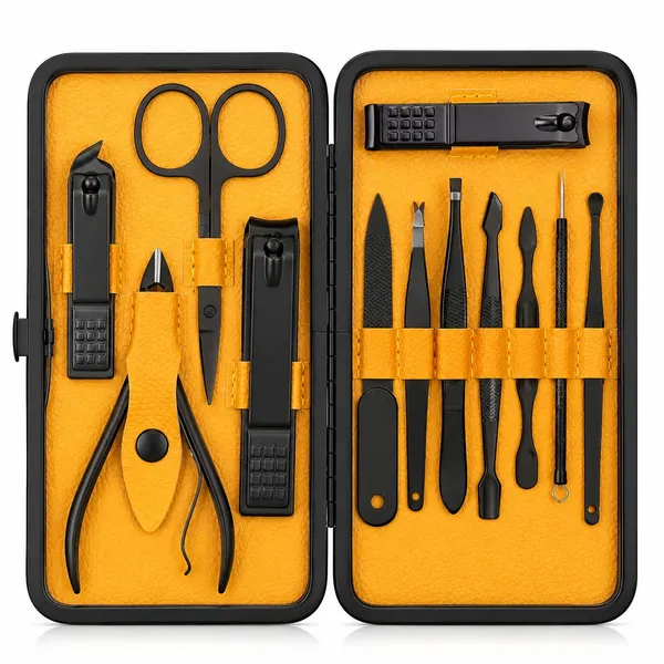 Manicure_Set_For_Women_Men_16_Piece_Stainless_Steel_Nail_Clipper_Grooming_Kit_Nail_Scissors_Cuticle_Blackhead_Tools_Portable_Leather_Travel_Case_Yellow