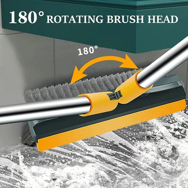 3_In_1_Floor_Scrub_Brush_With_Squeegee_Long_Handle_Bathroom_Cleaning_Brush_Floor_Wiper_Stiff_Bristle_Scrubber_For_Tiles_Kitchen_Balcony_Toilet_Grout_Patio_Home_Cleaning