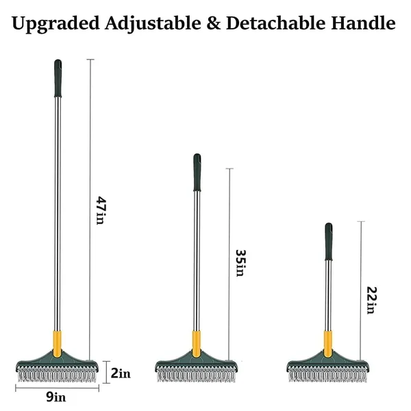 3_In_1_Floor_Scrub_Brush_With_Squeegee_Long_Handle_Bathroom_Cleaning_Brush_Floor_Wiper_Stiff_Bristle_Scrubber_For_Tiles_Kitchen_Balcony_Toilet_Grout_Patio_Home_Cleaning