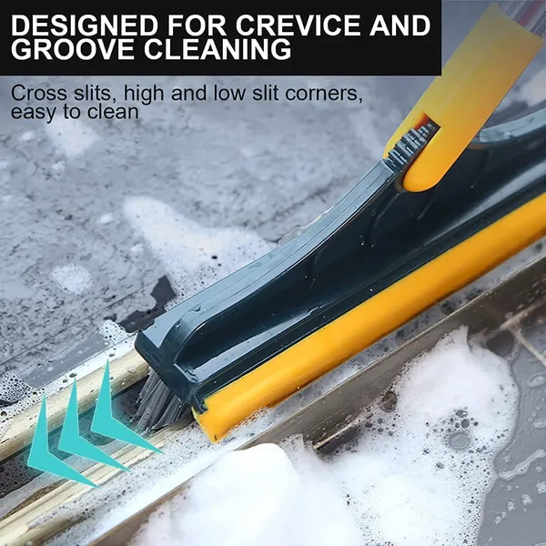 3_In_1_Floor_Scrub_Brush_With_Squeegee_Long_Handle_Bathroom_Cleaning_Brush_Floor_Wiper_Stiff_Bristle_Scrubber_For_Tiles_Kitchen_Balcony_Toilet_Grout_Patio_Home_Cleaning