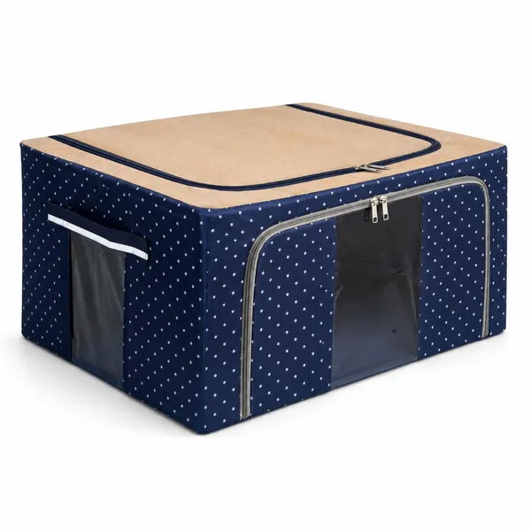 24l_Foldable_Storage_Box_With_Lid_Transparent_Window_Fabric_Clothes_Organizer_With_Zipper_Closure_Wardrobe_Storage_Bag_For_Sarees_Blankets_Toys_Bedding_Household_Items_Pack_Of_2