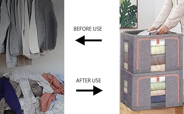24l_Foldable_Storage_Box_With_Lid_Transparent_Window_Fabric_Clothes_Organizer_With_Zipper_Closure_Wardrobe_Storage_Bag_For_Sarees_Blankets_Toys_Bedding_Household_Items_Pack_Of_2