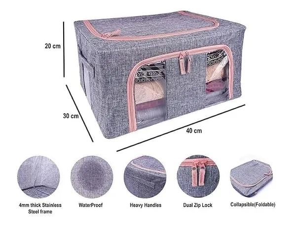24l_Foldable_Storage_Box_With_Lid_Transparent_Window_Fabric_Clothes_Organizer_With_Zipper_Closure_Wardrobe_Storage_Bag_For_Sarees_Blankets_Toys_Bedding_Household_Items_Pack_Of_2