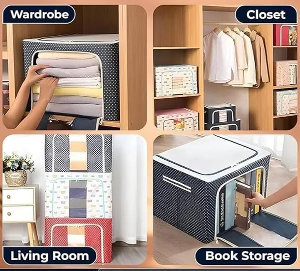 24l_Foldable_Storage_Box_With_Lid_Transparent_Window_Fabric_Clothes_Organizer_With_Zipper_Closure_Wardrobe_Storage_Bag_For_Sarees_Blankets_Toys_Bedding_Household_Items_Pack_Of_2