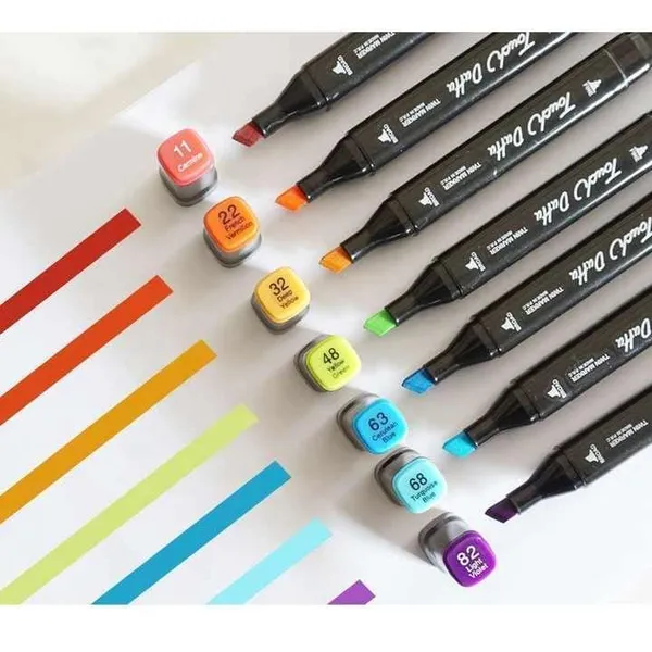 48_Vibrant_Colours_Marker_Set_With_A_Broad_Range_Of_Shades_For_Drawing_Sketching_Craft_Projects_Manga_Lettering_And_Creative_Artwork_At_Home_School_Or_Studio