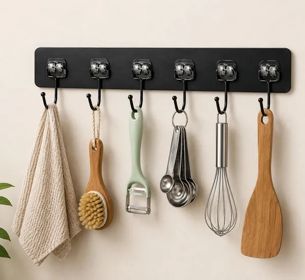 6_In_1_Wall_Hook_Stainless_Steel_Self_Adhesive_Wall_Mounted_Hooks_For_Bathroom_Kitchen_Bedroom_Home_Multi_Purpose_Towel_Clothes_Key_Utility_Hanger_Black