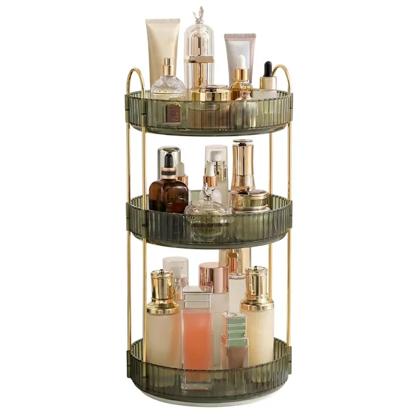360_Rotating_Makeup_Organizer_Box_3_Layer_Cosmetic_Storage_Organizer_With_Drawers_Plastic_Makeup_Holder_Stand_For_Dressing_Table_Lipstick_Nail_Polish_Skincare_Green