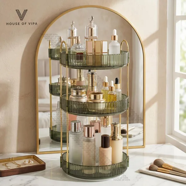 360_Rotating_Makeup_Organizer_Box_3_Layer_Cosmetic_Storage_Organizer_With_Drawers_Plastic_Makeup_Holder_Stand_For_Dressing_Table_Lipstick_Nail_Polish_Skincare_Green