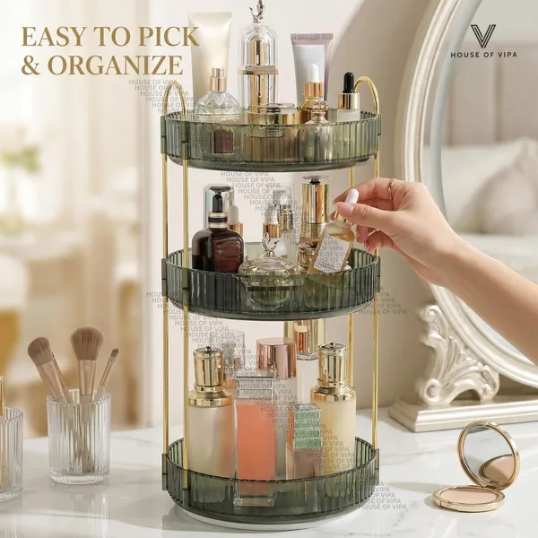360_Rotating_Makeup_Organizer_Box_3_Layer_Cosmetic_Storage_Organizer_With_Drawers_Plastic_Makeup_Holder_Stand_For_Dressing_Table_Lipstick_Nail_Polish_Skincare_Green