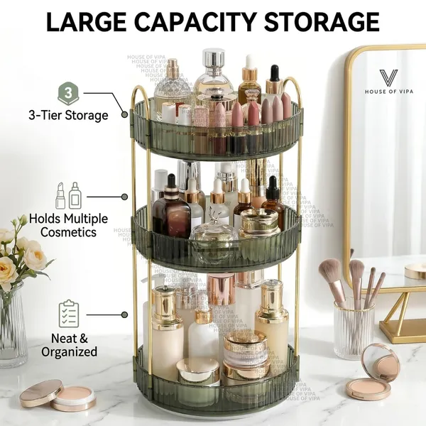 360_Rotating_Makeup_Organizer_Box_3_Layer_Cosmetic_Storage_Organizer_With_Drawers_Plastic_Makeup_Holder_Stand_For_Dressing_Table_Lipstick_Nail_Polish_Skincare_Green
