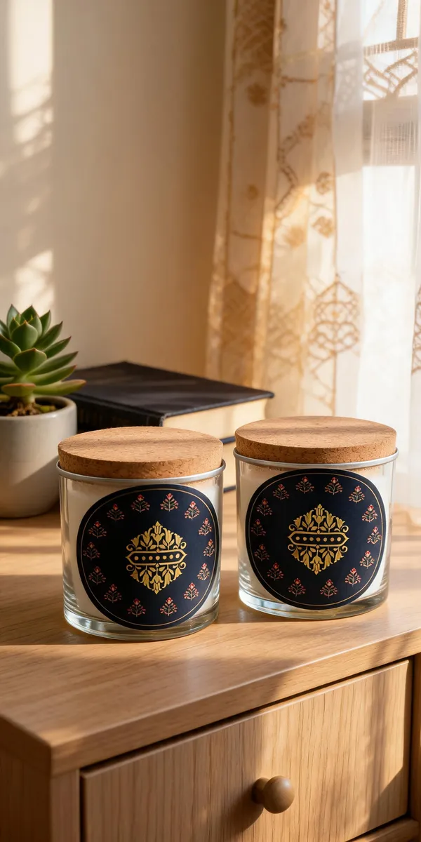 Glass_Jar_Cork_Lid_Floral_Tin_Candle_Pack_Of_2