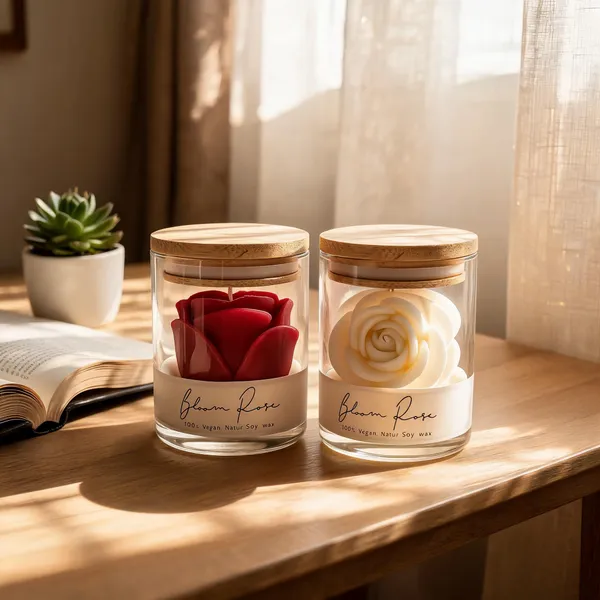 Soya_Wax_Rose_Floral_Candle_-_Pack_of_2