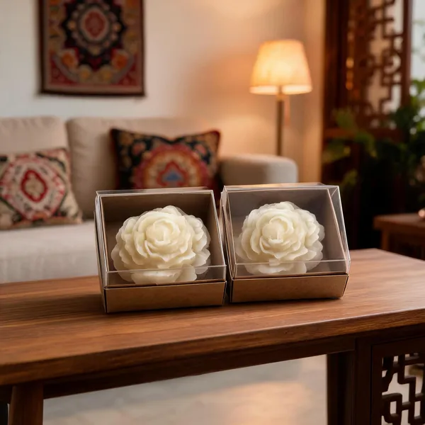 Soya_Wax_Floral_Peony_Flower_Candle_-_Pack_of_2