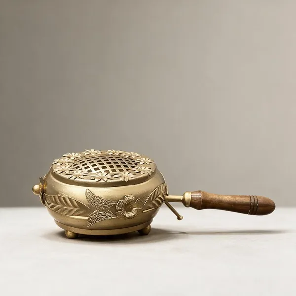Gold_Metal_with_Wood_Incense_Holder_For_Home_Decor