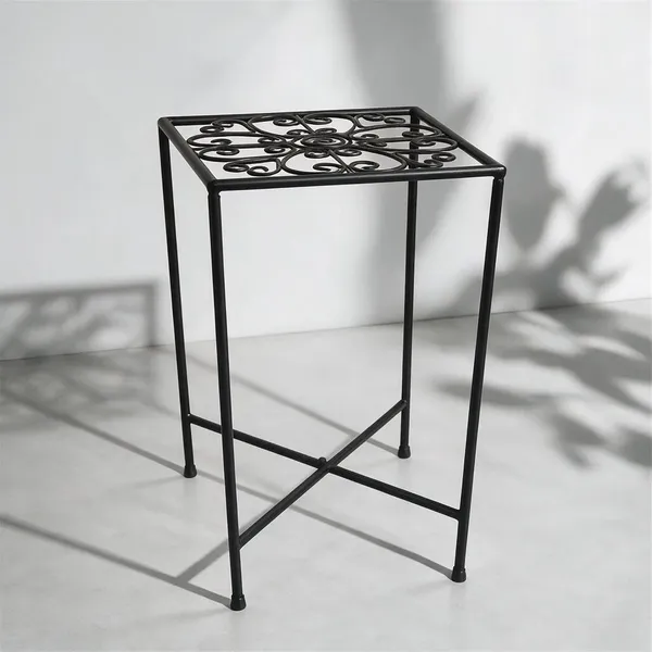 Black_&_Gold_Metal_Plant_Stand_For_Home_Decor