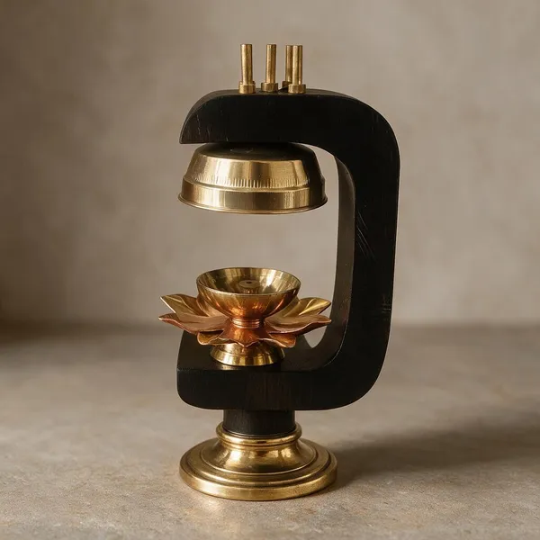 Black_&_Brass_Metal_Oil_Lamp_For_Puja