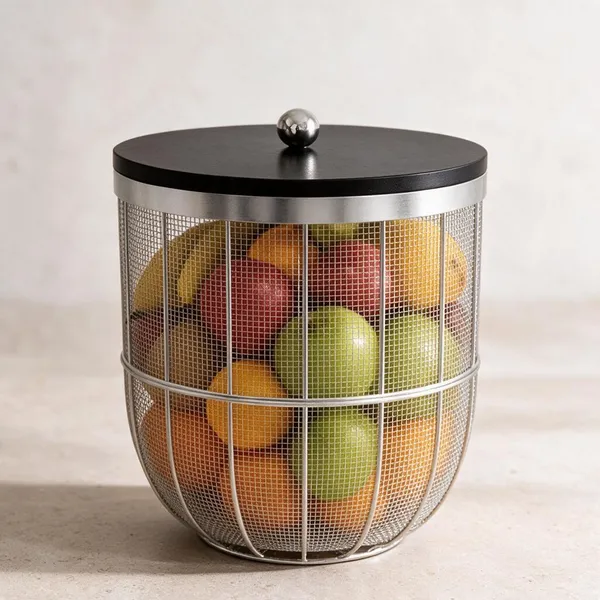 Silver_Metal_Fruit_Basket_For_Home_Decor