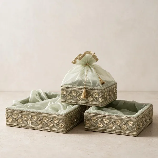 Gold_&_Blue_Fabric_with_Woven_Material_Storage_Basket_For_Home_Storage