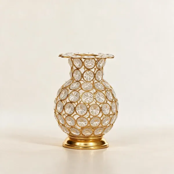 Gold_&_Silver_Brass_Decorative_Vase_For_Home_Decor