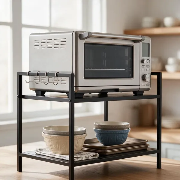 Black_Metal_Microwave_Stand_For_Kitchen