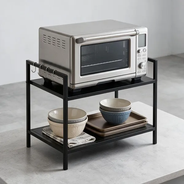 Black_Metal_Microwave_Stand_For_Kitchen