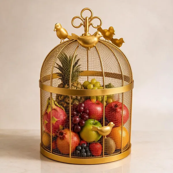 Gold_Metal_Fruit_Basket_For_Kitchen