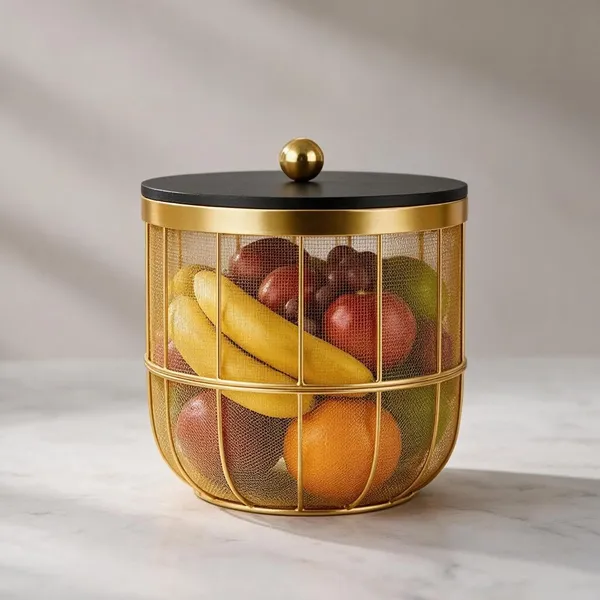 Gold_Metal_Fruit_Basket_For_Kitchen