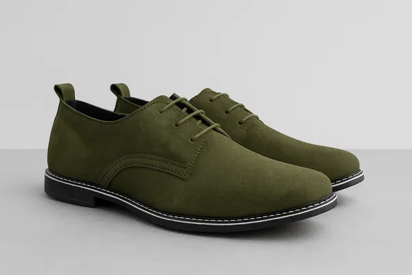 Voolio_Premium_Olive_Green_Suede_Derby_Shoes_Modern_Classic