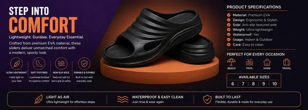 Voolio_Aeroflow_Sculpt_Slides_Black_Edition_Ultra_Soft_Luxury_Comfort_Sliders_Lightweight_Designer_Slides