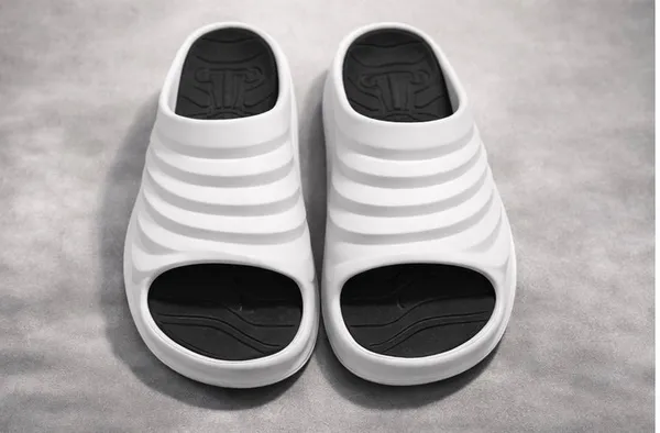 Voolio_Aeroflow_Sculpt_Slides_White_Black_Edition_Ultra_Soft_Comfort_Luxury_Sliders_Lightweight_Designer_Slides