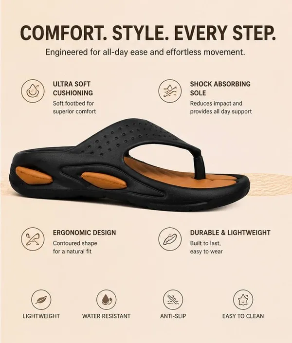 Voolio_Men_S_Black_Orange_Comfort_Flip_Flops
