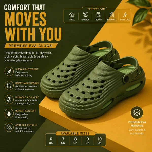 Voolio_Flex_Comfort_Clogs_For_Men_Women_Lightweight_Slip_On_Sandals_With_Adjustable_Strap