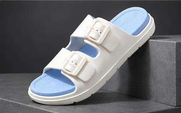 VOOLIO_Men’s_Double_Strap_Buckle_Slides_–_White_&_Sky_Blue_Comfort_Sandals