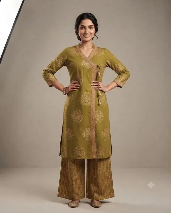 Olive_Cotton_Printed_Straight_Kurta_Set_For_Women