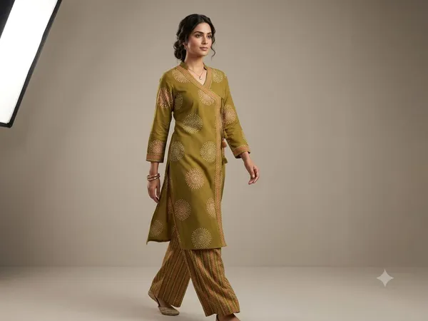 Olive_Cotton_Printed_Straight_Kurta_Set_For_Women
