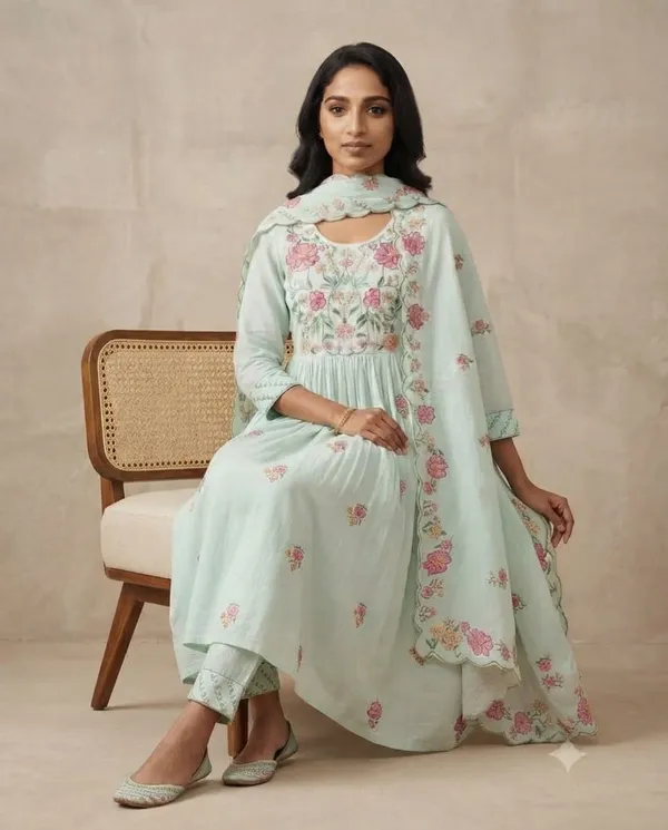 Mint_Green_Embroidered_Anarkali_Suit_Set_For_Women