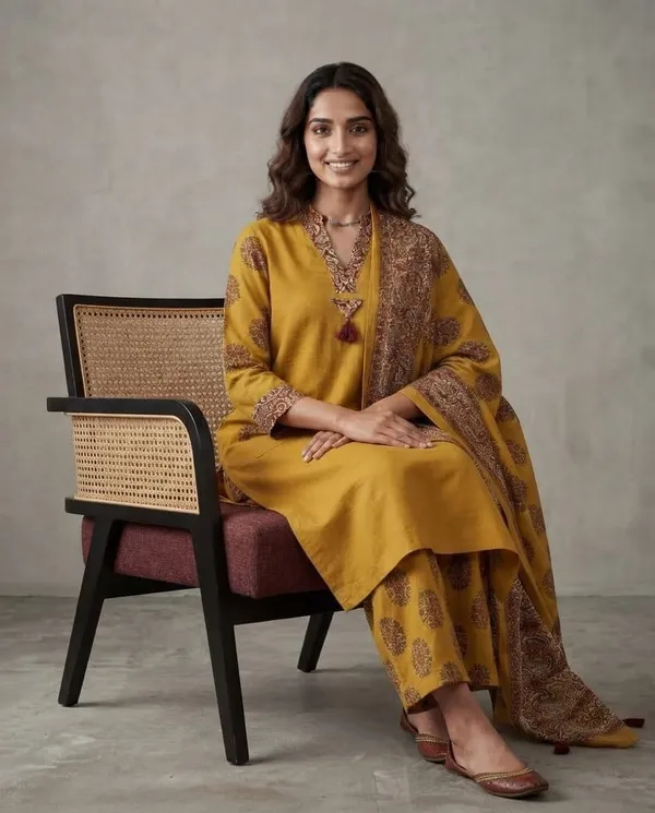 Mustard_Printed_Straight_Kurta_Palazzo_Set_For_Women