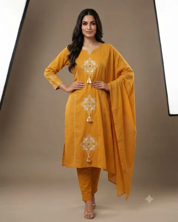 Mustard_Mal_Cotton_Embroidered_Straight_Suit_Set_For_Women